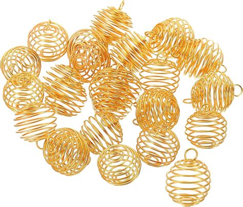 little metallic beads in oxbow cage box|Bead cages for jewelry making – El Bead.